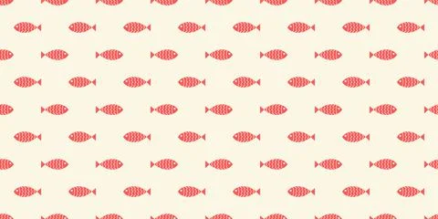 Nautical seamless pattern with swimming cartoon fish Illustrazione stock
