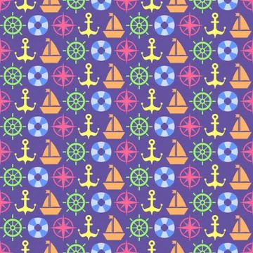 Nautical spirit pattern Stock Illustration