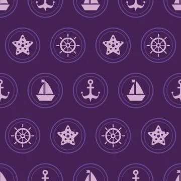 Nautical spirit pattern Stock Illustration