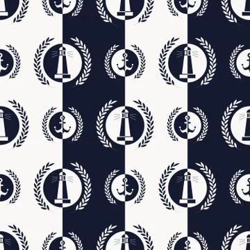 Nautical spirit pattern Illustrazione stock