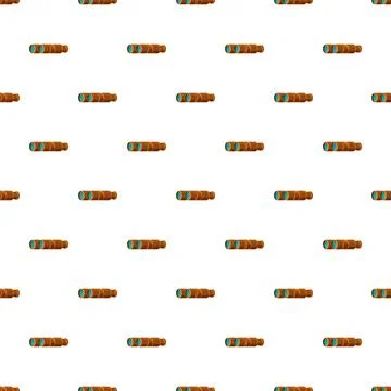 Nautical spyglass pattern repeating on white background Stock Illustration