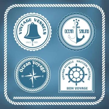 Nautical symbols Stock Illustration