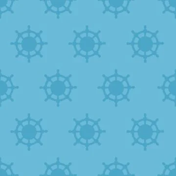 Nautical texture with Steering wheels Illustrazione stock