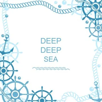 Nautical vector frame Stock Illustration