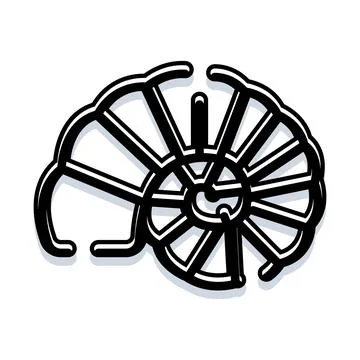 Nautilus shell brain combining nature and intelligence concept Stockillustratie