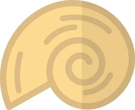 Nautilus shell illustration in minimal style Stock Illustration