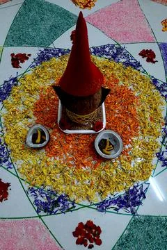 Nava Graha Puja in Function Stock Photos