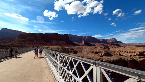 Navajo Bridge, Arizona August 18 2023 Arizona Navajo Bridge Stock Footage 340180098