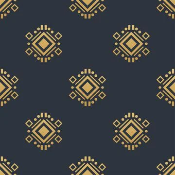 Navajo gold elements seamless patterns and abstract aztec elements Stockillustratie
