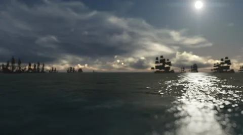 Naval Battle Encounter Vídeo Stock 62278638