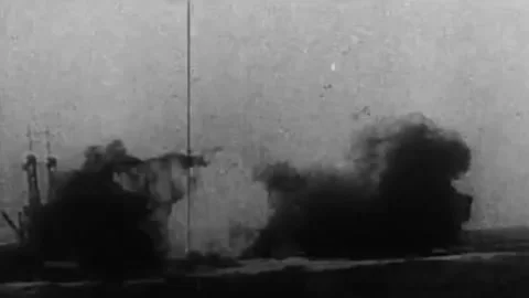 Naval battle Stock Footage 235135803