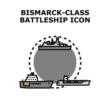 Naval battleship vector icon with warship symbols Ilustración de archivo