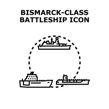 Naval battleship vector icon with warship symbols Ilustración de archivo