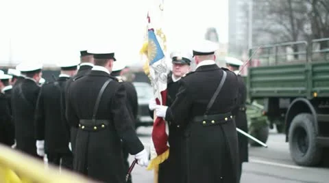 Naval Ceremony Stock Footage 12590164