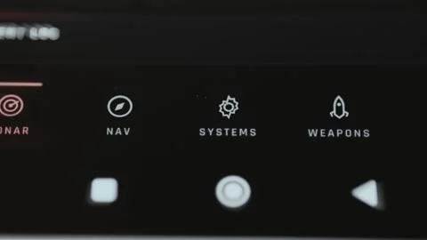 Naval Control Menu For Sonar Navigation Systems And Weapons 4K Stock Footage 341842488