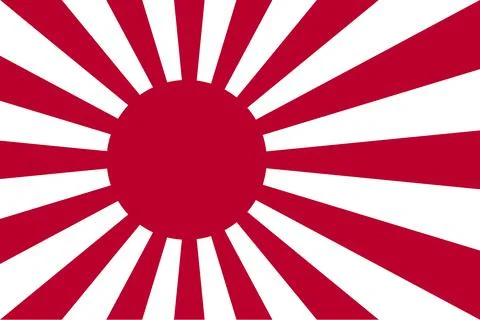 Naval Ensign of Japan Stock Illustration