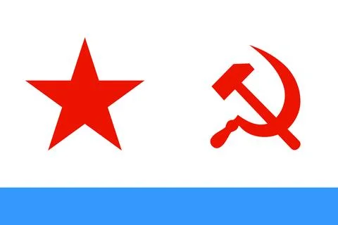 Naval Ensign of the Soviet Union (1950 1991 Illustrazione stock