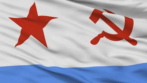 Naval Ensign Of The Soviet Union Flag, Closeup View Stock Illustration