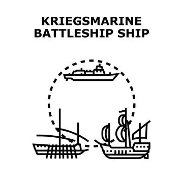 Naval fleet evolution developing historic and modern ship designs Stock Illustration