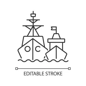 Naval fleet linear icon Stock-Illustration
