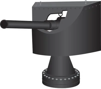 Naval Gun Stock Illustration