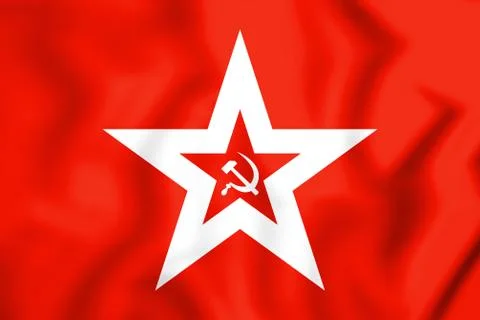 Naval Jack of the Soviet Union Stock Illustration