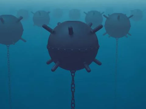 Naval mines Stock Illustration