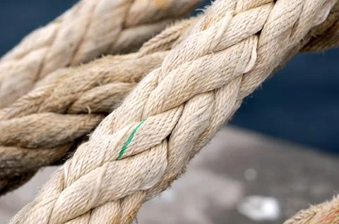 A Naval Rope on a Pier Stock Photos