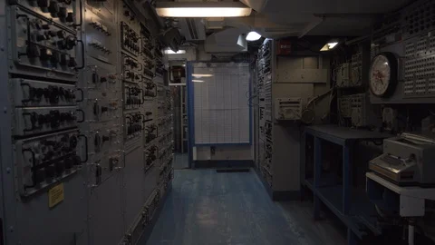 Naval Ship Electronics Room Stock Footage 92742194
