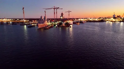 Naval Shipyard II - Norfolk, VA Video stock 336397641