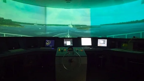 Naval Simulation Program Stock Footage 84742405