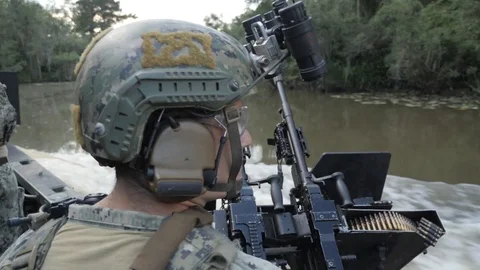 Naval Special Warfare Combatant Craft Crewmen ops and training - 2018 Stock Footage 106133113