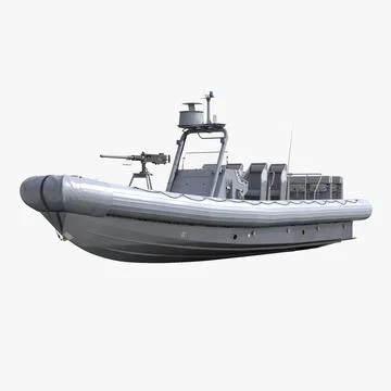 Naval Special Warfare Rigid Hull Inflatable Boat RHIB 2 3D Model