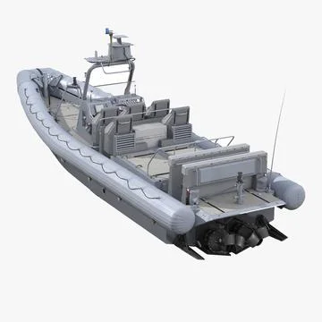 Naval Special Warfare Rigid Hull Inflatable Boat RHIB 3D Model