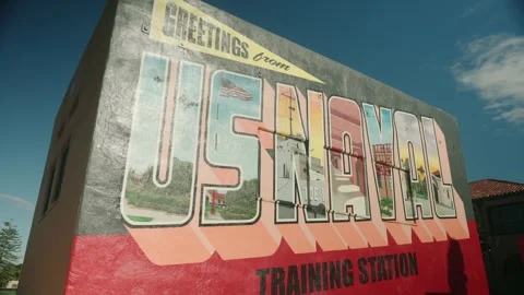 Naval Training Sign Stock Footage 282737780