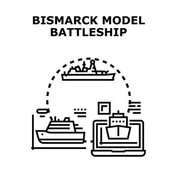 Naval vessel fleet model design technology concept Stock Illustration