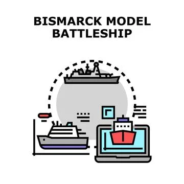Naval vessel fleet model design technology concept Stock Illustration