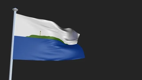 Navassa Island - Loopable 3D flag animation with Alpha Channel and Transparen 스톡 동영상 91049784