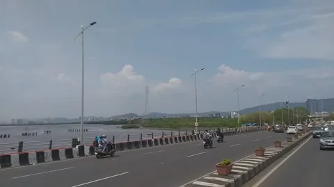 Navi Mumbai bridge Stock Footage 132972111