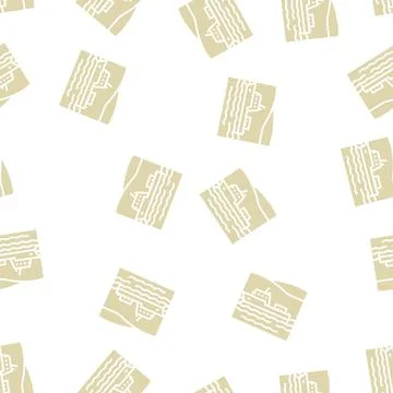 Navigable river glyph seamless pattern Stock Illustration