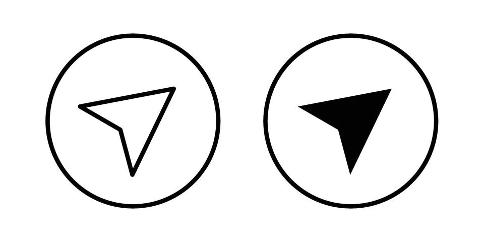 Navigate icon set. Vector EPS 10 Stockillustratie