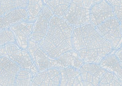 Navigate mapping technology for distance data, path turns. Abstract map with Stock Illustration