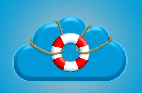 Navigate safe in the cloud Stock-Illustration