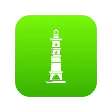 Navigate tower icon green vector イラスト素材