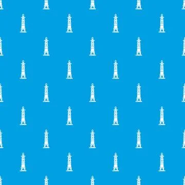 Navigate tower pattern vector seamless blue イラスト素材