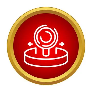 Navigating 360 degree panoramic view virtual reality icon Illustrazione stock