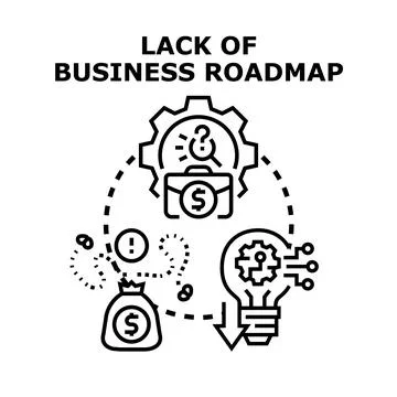 Navigating business challenges without clear roadmap Stock Illustration