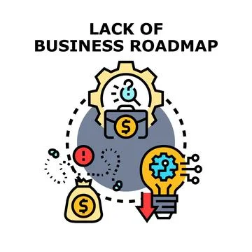 Navigating business challenges without clear roadmap Stock Illustration