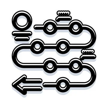 Navigating business process roadmap steps timeline strategy Ilustración de archivo