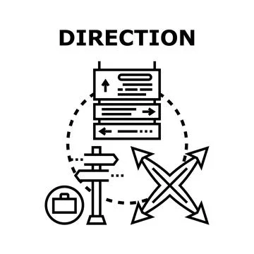 Navigating choices establishing future strategy direction Stock Illustration